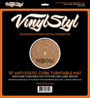 Vinyl Styl 12" Anti-Static Cork Turntable Mat - Vinyl StylT 12" Anti-Static Cork Turntable Mat