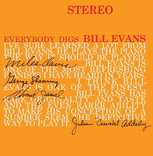 Bill Evans - Everybody Digs Bill Evans vinyl record cover