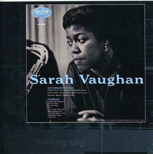 Sarah Vaughan - Sarah Vaughan With Clifford Brown (Blue) vinyl record cover