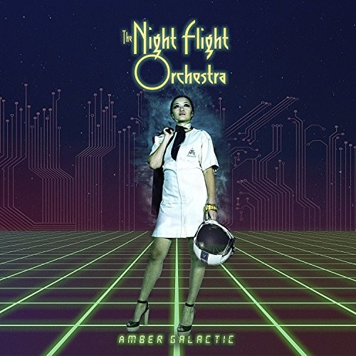 The Night Flight Orchestra - Amber Galactic vinyl record cover