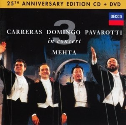 Pavarotti / Domingo / Carreras / Mehta - Three Tenors 25th Anniversary vinyl record cover