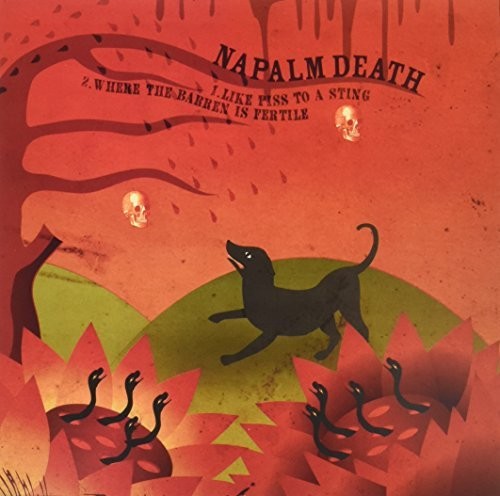 Napalm Death / Melt-Banana - Like Piss To A Sting vinyl record cover