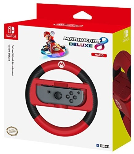 Hori Mario Kart 8 Deluxe - Mario Racing Wheel - Co - Hori Mario Kart 8 Deluxe - Mario Racing Wheel - Controller forNintendo Switch