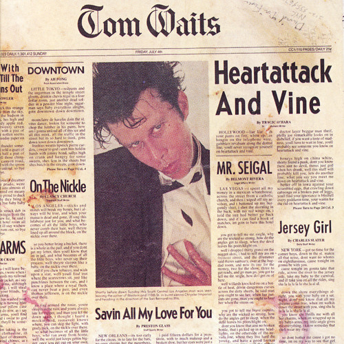 Tom Waits - Heartattack & Vine vinyl record cover