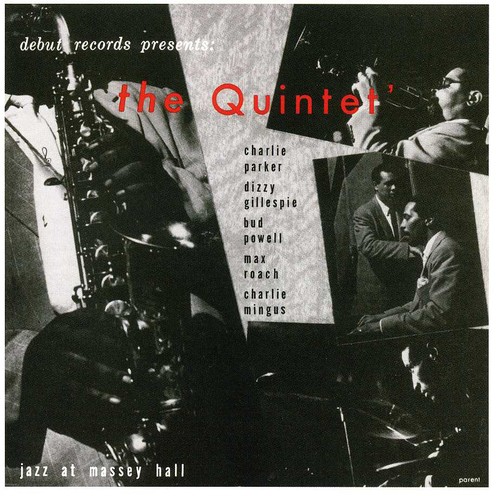 Parker/Dizzy/Powell - Jazz At Massey Hall vinyl record cover