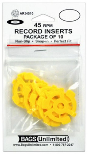 Bu Scd-64 4 Mil Poly CD Sleeve-No Flap-100 Count - Bags Unlimited ARI4510 - 7 Inch 45 RPM Record Inserts Snap In - 10 Count (Yellow) vinyl record cover