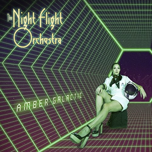 The Night Flight Orchestra - Amber Galactic vinyl record cover