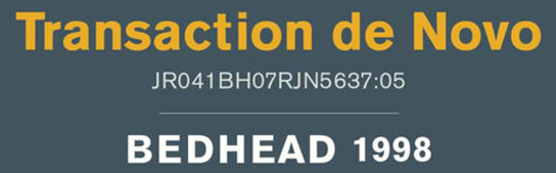 Bedhead - Transaction De Novo vinyl record cover