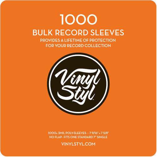 Vinyl Styl 7 9/16 X 7 5/8 Poly Slv 1000 Bulk Pak - Vinyl StylT 7 9/16" X 7 5/8" 3 Mil Protective Outer Record Sleeve 1000CT Bulk Pack