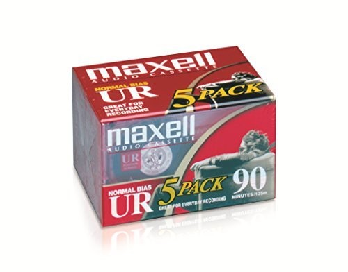 Maxell 108562 Ur-90 Audio Cassettes 90 Min 5 Pack - Maxell 108562 UR-90 5PK Normal Bias Audio Cassettes 90 Minute With Cases 5 Pack vinyl record cover