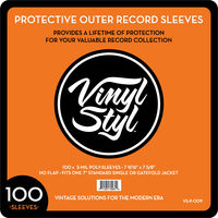 Vinyl Styl 7 9/16 X 7 5/8 Poly Slv 100Ct Vsp009 - Vinyl StylT 7 9/16" X 7 5/8" 3 Mil Protective Outer Record Sleeve 100CT