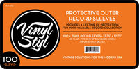  - Vinyl StylT 12.75" X 12.75" 3 Mil Protective Outer Record Sleeve 100CT