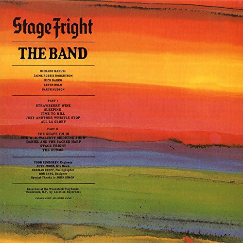 The Band - Stafe Fright vinyl record cover