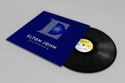 Elton John - Diamonds (Blue) vinyl record cover