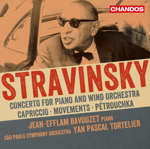 Stravinsky / Bavouzet / Tortelier - Works for Pno & Orch vinyl record cover