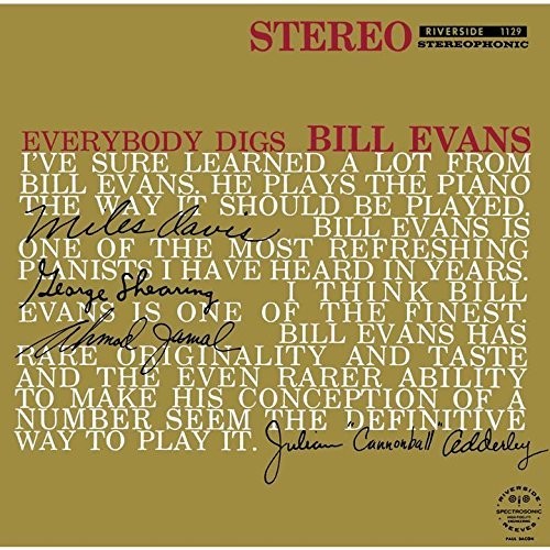 Bill Evans - Everybody Digs Bill Evans vinyl record cover