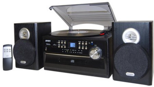 Jensen Jta-475 Turntable (CD/Cassette Am/Fm) - Jensen JTA-475 Turntable Music Entertainment System 3-Speed (33/45/78 RPM) Belt Drive - Automatic With CD Player, Cassette Playe