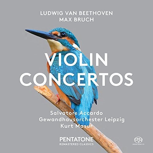 Beethoven / Bruch / Accardo / Leipzig / Masur - Ludwig van Beethoven & Max Bruch: Violin Concertos vinyl record cover