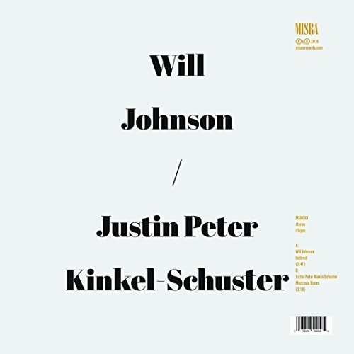 Wil Johnson / Schuster,Justin Kinkel - Inclined / Moccasin Bones vinyl record cover
